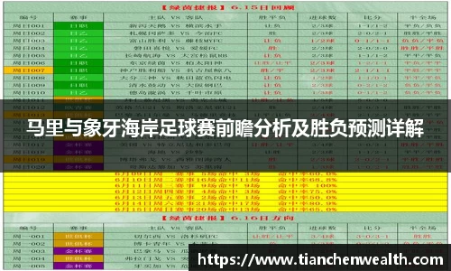 马里与象牙海岸足球赛前瞻分析及胜负预测详解
